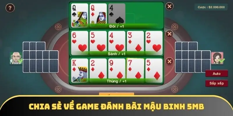 Chia sẻ về game đánh bài Mậu Binh 5MB