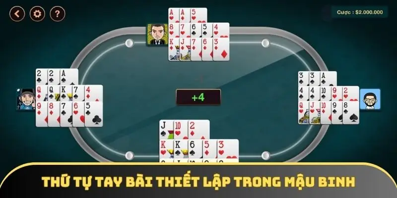 Thứ tự tay bài được thiết lập trong cách chơi Mậu Binh